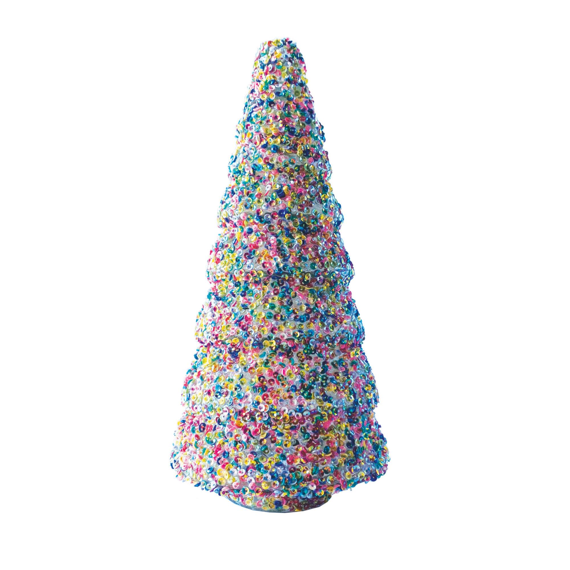 Hello Honey® Multicolor Glass Tree Décor with Sequins